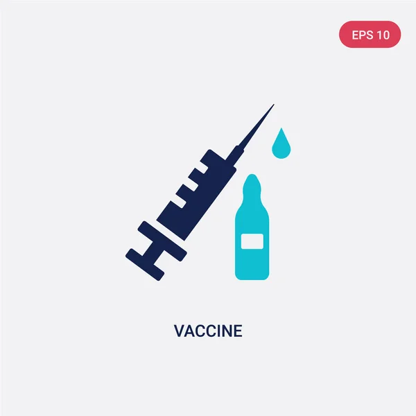 Dos color vacuna vector icono de concepto de caridad. blu aislado — Archivo Imágenes Vectoriales