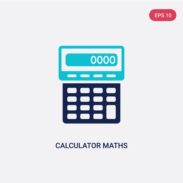 Két szín kalkulátor matematikai eszköz vektor ikon üzleti fogalmi — Stock Vector