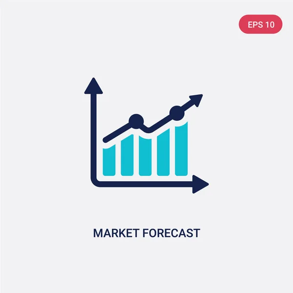 Zweifarbiges Marktprognose-Vektor-Symbol aus Kryptowährungsökonomie — Stockvektor