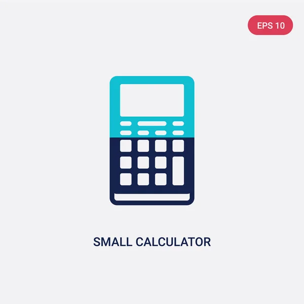 Twee kleur kleine rekenmachine vector pictogram van onderwijsconcept. I — Stockvector