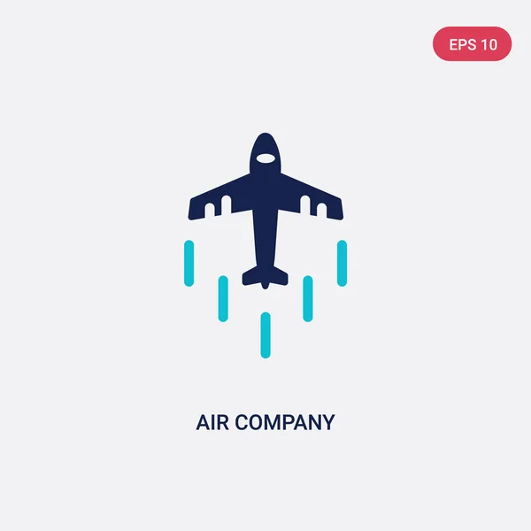 Two color air company vector icon from airport terminal concept. — Stock Vector