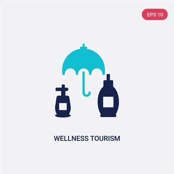 Dos colores wellness turismo vector icono de concepto general. ISO — Vector de stock