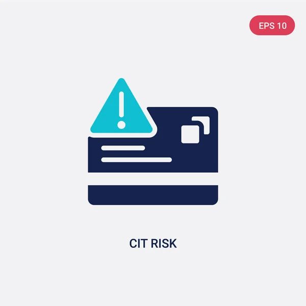 Two color cit risk vector icon from general-1 concept. isolated — Stock Vector