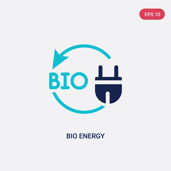 Dvě barevná bioenergetická ikona vektoru z ekologické koncepce. Izolované — Stockový vektor