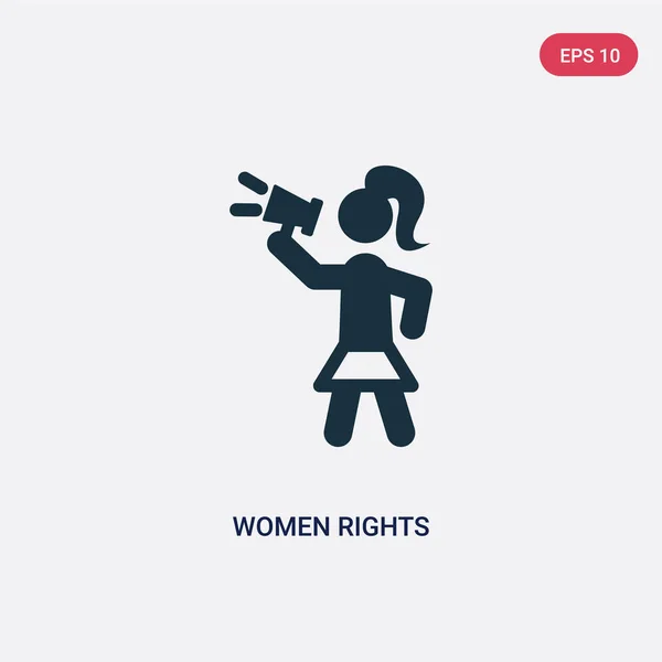 Δύο χρωματικά δικαιώματα γυναικών από την πολιτική αντίληψη. Isola — Διανυσματικό Αρχείο