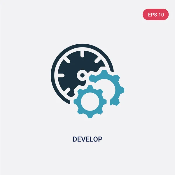 Två färg utveckla vektor ikon från Time Management koncept. Isol — Stock vektor