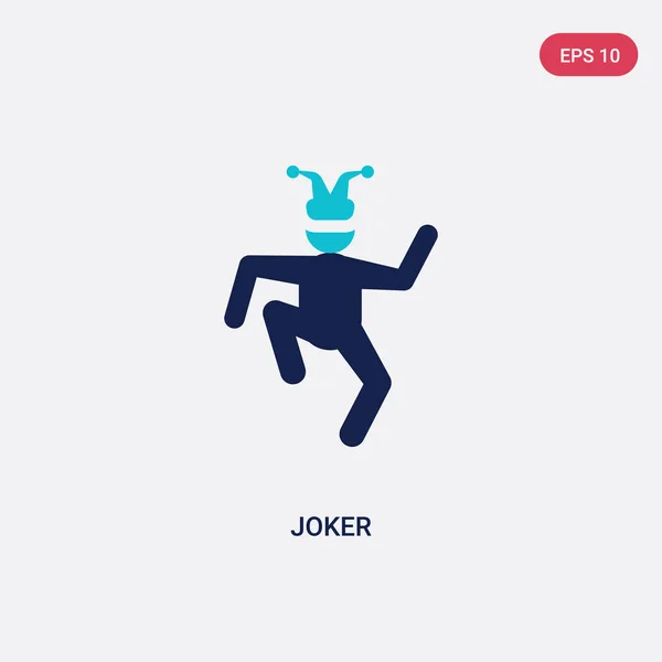Dos color joker vector icono de concepto brazilia. azul aislado — Archivo Imágenes Vectoriales