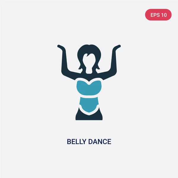 two color belly dance vector icon from other concept. isolated b