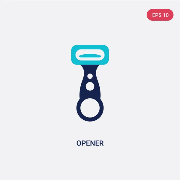 Two color opener vector icon from alcohol concept. isolated blue — Wektor stockowy