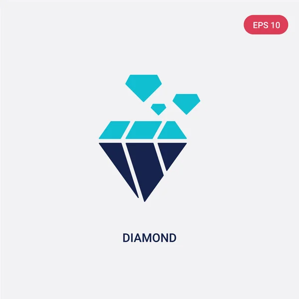 Twee kleuren diamant vector pictogram van Customer service concept. Iso — Stockvector