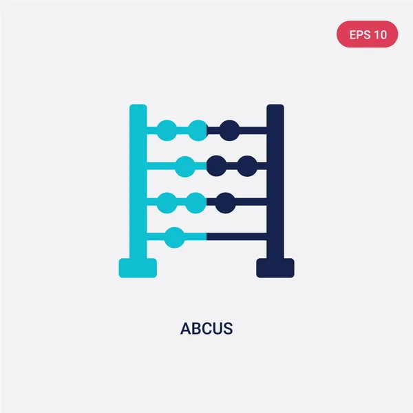 教育概念から2色のabcusベクトルアイコン。孤立したブルー — ストックベクタ