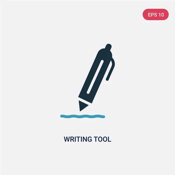 Icono de vector de herramienta de escritura de dos colores de herramientas y utensilios conce — Vector de stock