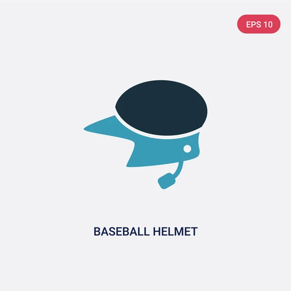 Two color baseball helmet vector icon from sports concept. isola — Stock Vector