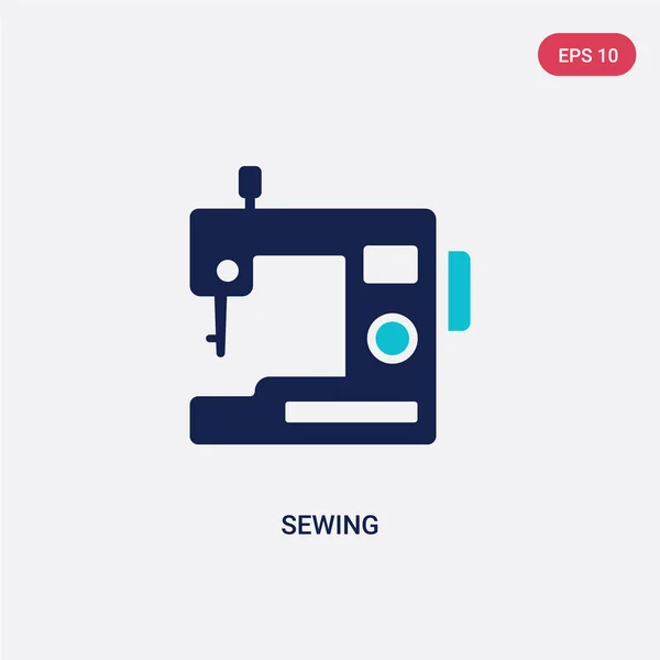 Two color sewing vector icon from free time concept. isolated bl — Stock Vector