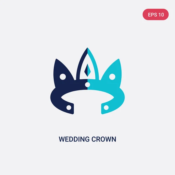 两色婚礼冠矢量图标从生日派对和婚礼 — 图库矢量图片