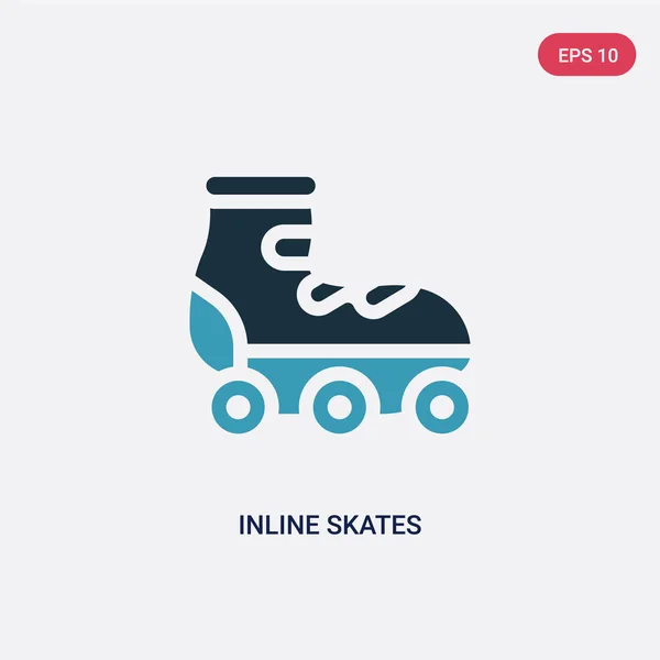 Ícone de vetor de patins em linha de duas cores do conceito transport-aytan — Vetor de Stock