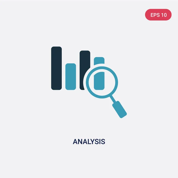 Dos icono de vector de análisis de color del concepto de estrategia. aislado b — Archivo Imágenes Vectoriales