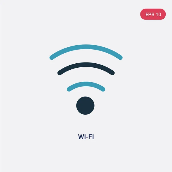 Icono de vector wi-fi de dos colores del concepto de interfaz de usuario. aislar — Vector de stock