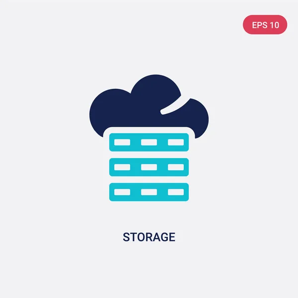Ícone de vetor de armazenamento de duas cores do conceito de big data. bl isolado — Vetor de Stock
