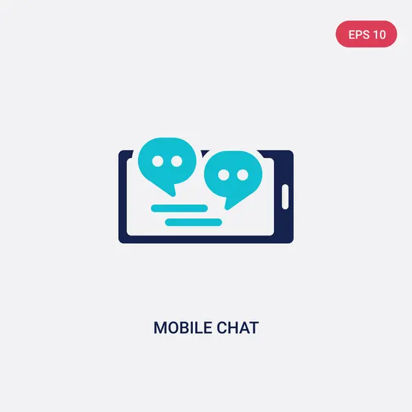 Due icone vettoriali di chat mobile a colori dal concetto di comunicazione. è — Vettoriale Stock