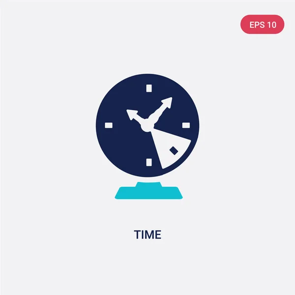 Ícone de vetor de tempo de duas cores do conceito de recursos humanos. isolar — Vetor de Stock