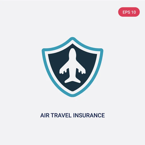 Two color air travel insurance vector icon from insurance concep — Stock Vector