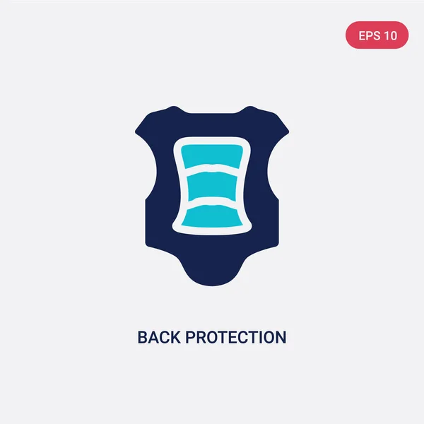 Twee kleur terug bescherming vector pictogram van American Football con — Stockvector