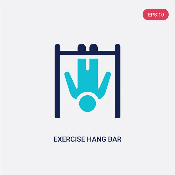 Two color exercise hang bar vector icon from gym and fitness con — Stock Illustration Two color exercise hang bar vector icon from gym and fitness con Vector Graphics