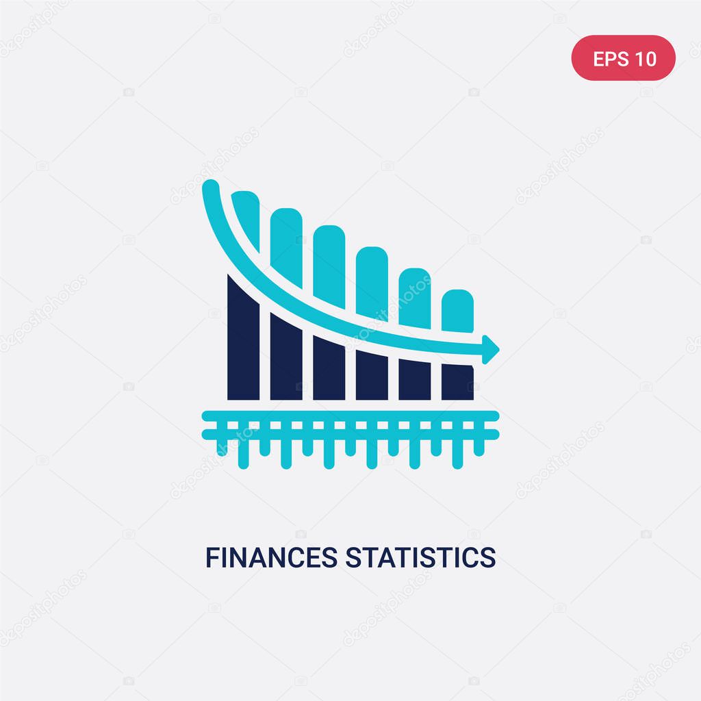 two color finances statistics descending bars graphic vector ico