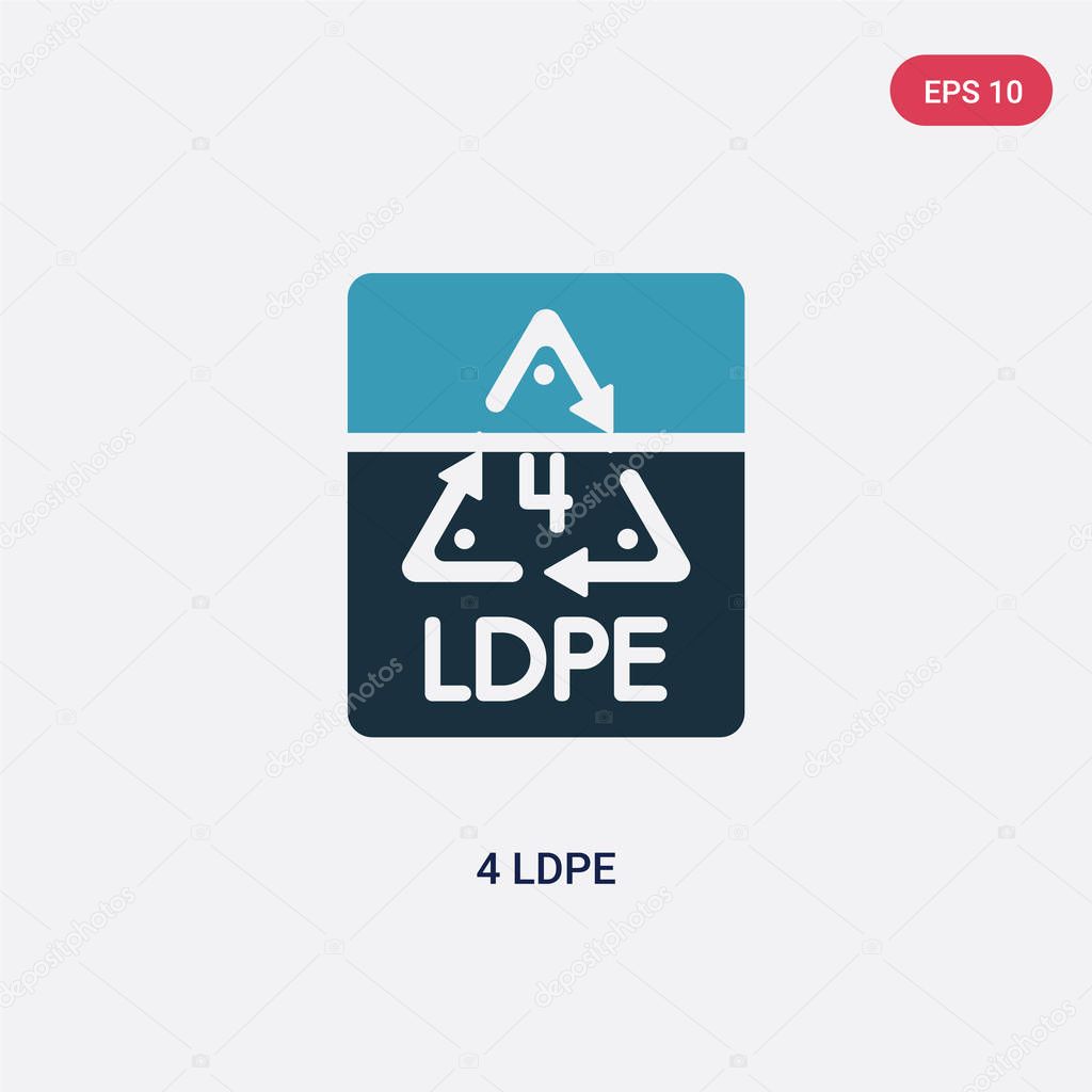 two color 4 ldpe vector icon from user interface concept. isolat