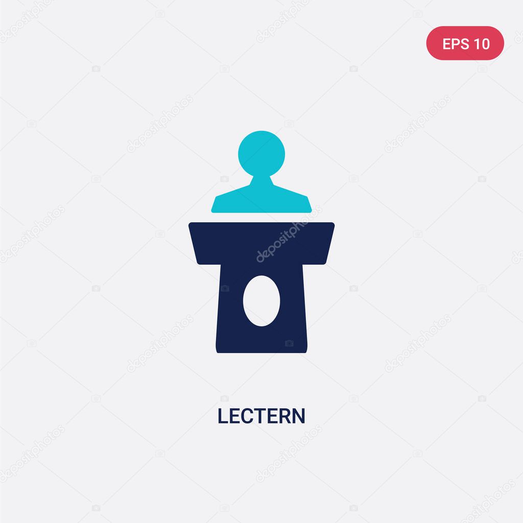 two color lectern vector icon from graduation and education conc