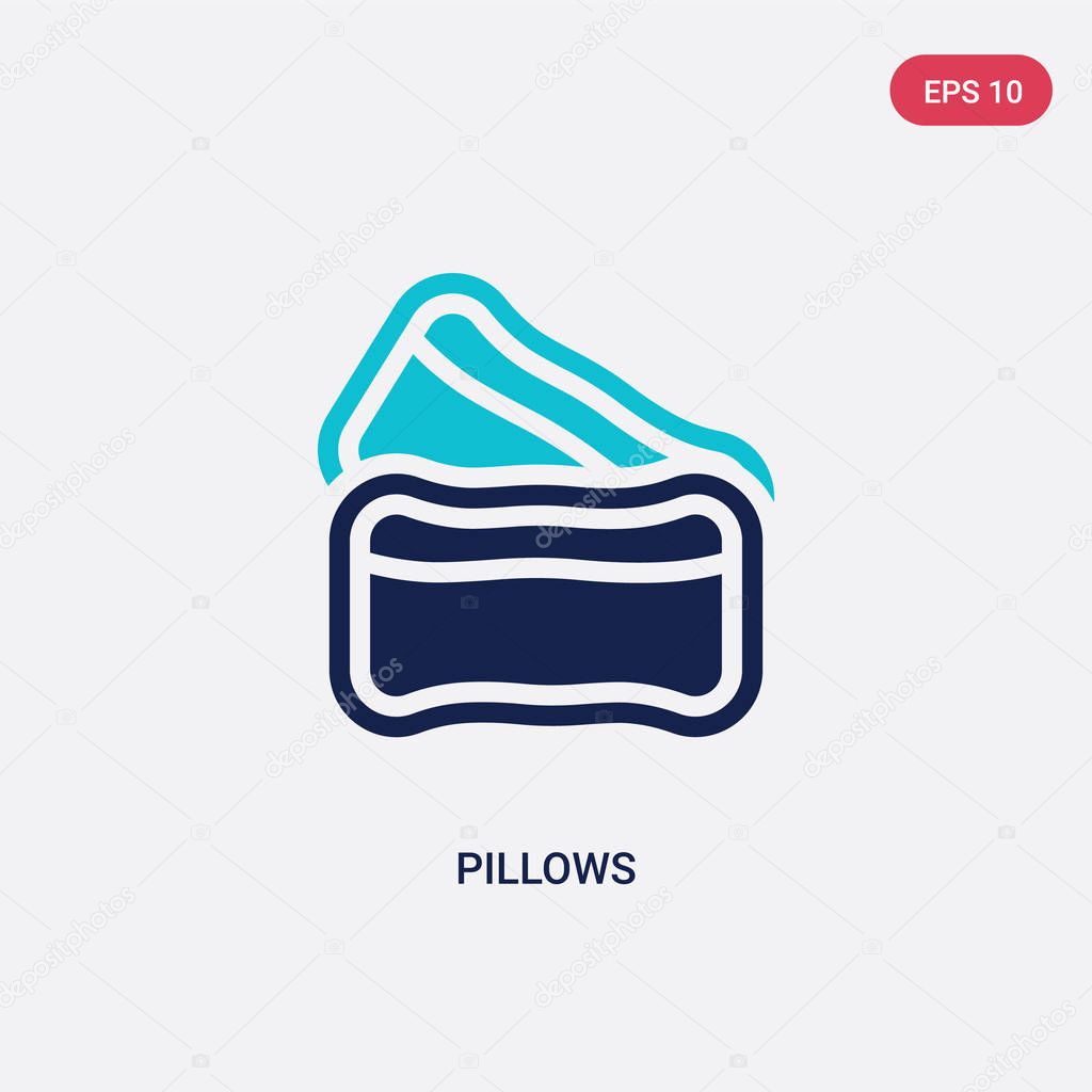 two color pillows vector icon from furniture & household concept