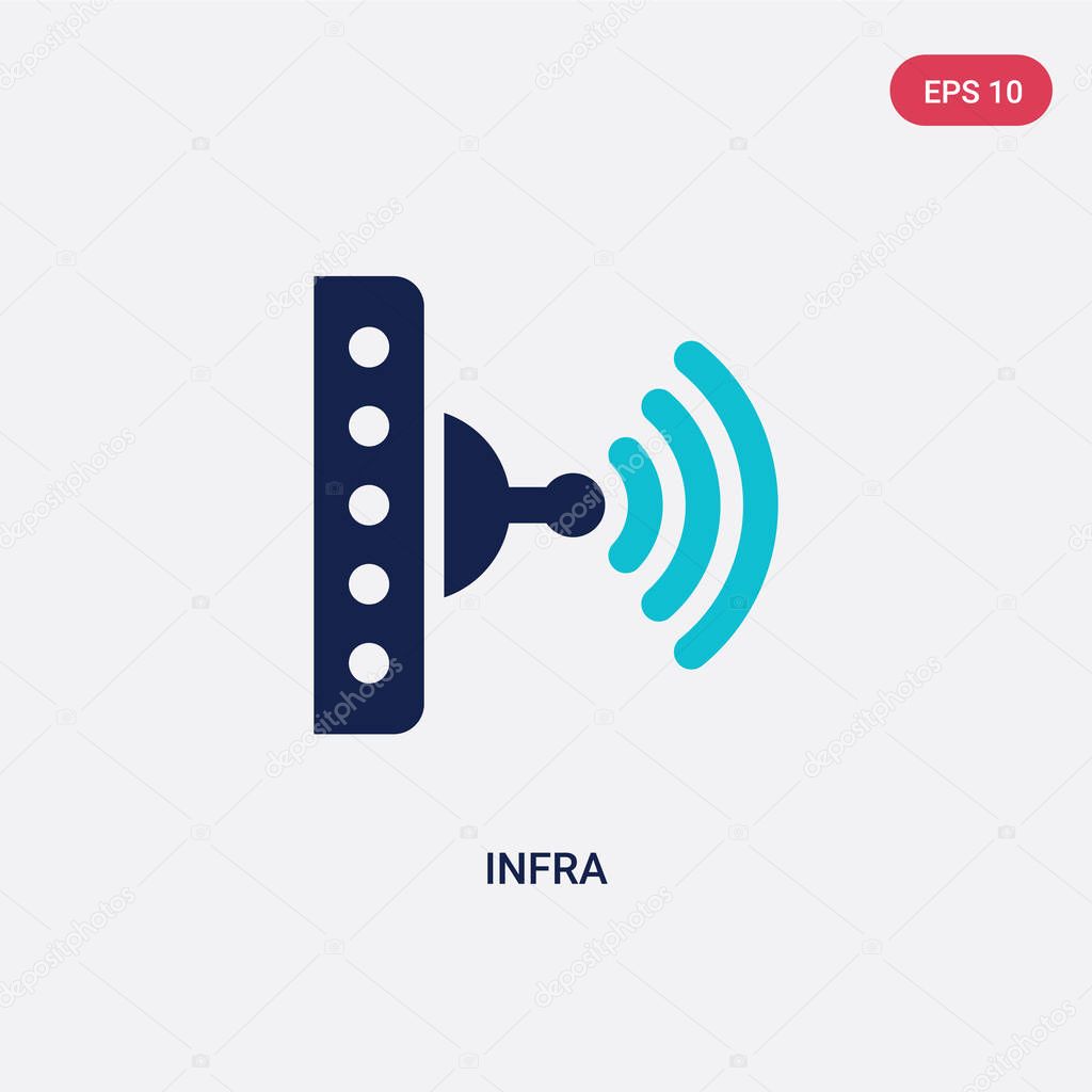 two color infra vector icon from artificial intellegence concept