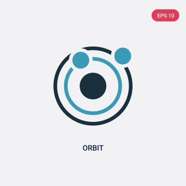 oryantasyon kavramından iki renk yörünge vektör simgesi. izole b