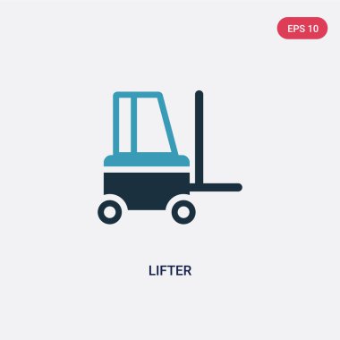 taşıma kavramından iki renkli kaldırıcı vektör simgesi. izole bl