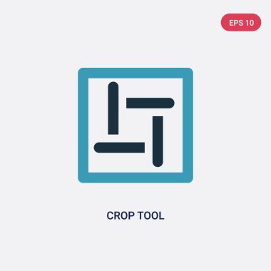 kullanıcı arabirimi kavramından iki renk kırpma aracı vektör simgesi. ıso