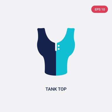 giysi kavramından iki renkli tank üst vektör simgesi. izole bl