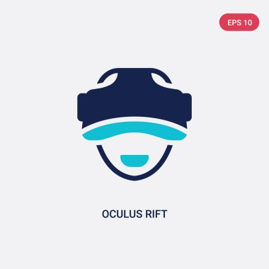 yapay akıl c iki renk oculus yarık vektör simgesi