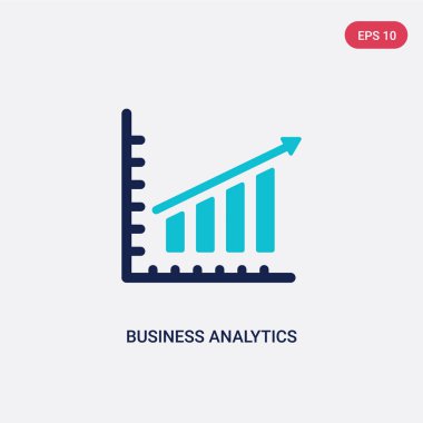 iş iki renk iş analizi grafik vektör simgesi 