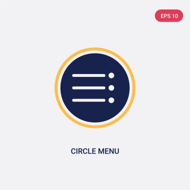 nihai glyphicons kibir iki renk daire menü vektör simgesi