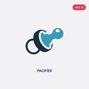 çocuk ve bebek kavramından iki renk emzik vektör simgesi. isolat