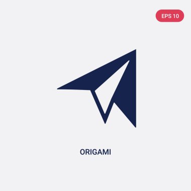 serbest zaman kavramından iki renk origami vektör simgesi. izole b