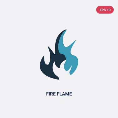doğa kavramından iki renk yangın alev vektör simgesi. izole b