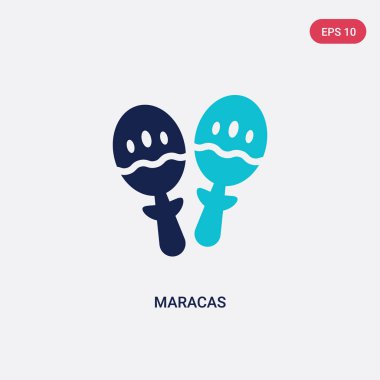 brazilia kavramından iki renk maracas vektör simgesi. izole bl