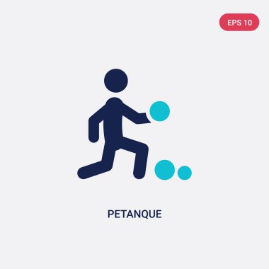 aktivite ve hobiler kavramından iki renk petanque vektör simgesi