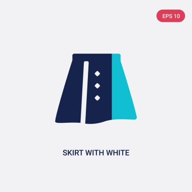 moda kibir beyaz astar vektör simgesi ile iki renkli etek