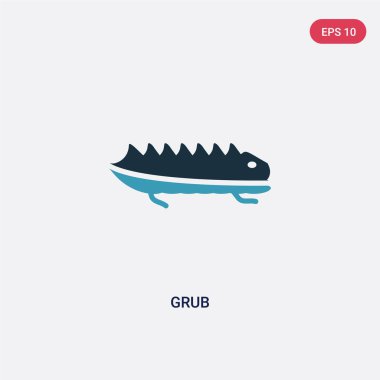 hayvanlar kavramından iki renk grub vektör simgesi. izole mavi g