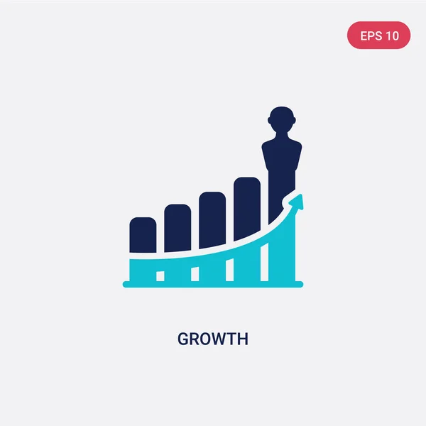 Twee kleuren groei vector icoon van Digital Economy concept. Isola — Stockvector