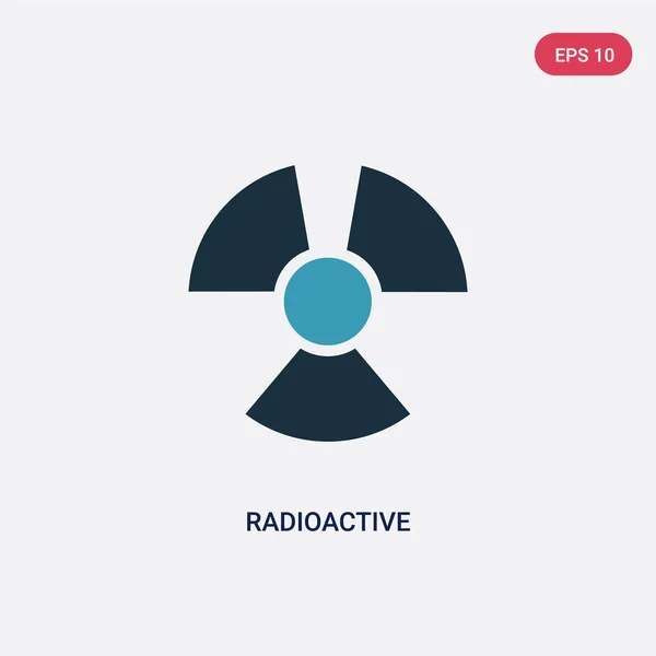 Icône vectorielle radioactive à deux couleurs du concept des signes. isolé b — Image vectorielle