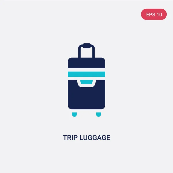 Två färg resa bagage vektor ikon från flygplatsterminal Concept — Stock vektor